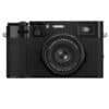 Fujifilm X100VI schwarz Kompaktkamera mit 23mm Objektiv.