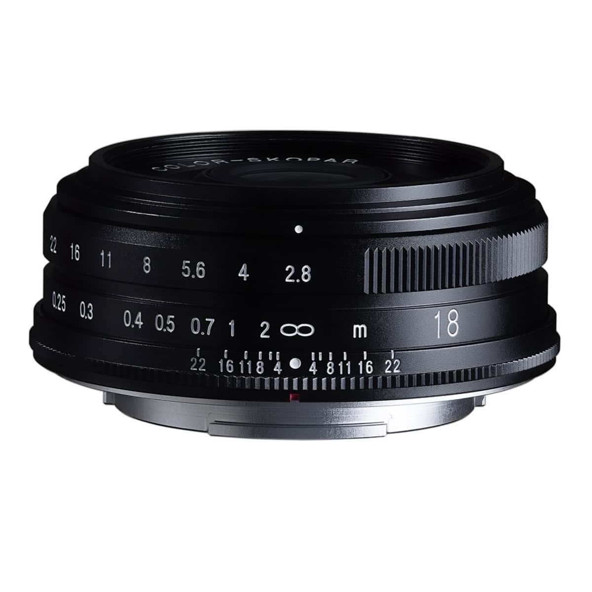 Voigtländer Color-Skopar 18mm F2,8 Weitwinkelobjektiv für Kameras.